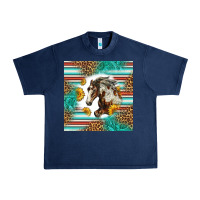 Navy western mustang horse Urban Heavy Tee - LillyAllenDesigns