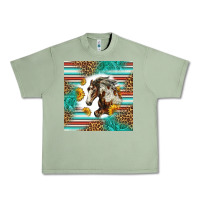 Oil Green western mustang horse Urban Heavy Tee - LillyAllenDesigns