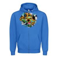 True Royal Texas Map Sunflower Cactus Serape Zipper Hoodie - RanaPortraitStore