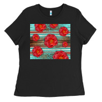 Black Western Roses Ladies Tee - LillyAllenDesigns
