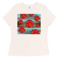Bone Western Roses Ladies Tee - LillyAllenDesigns