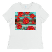 White Western Roses Ladies Tee - LillyAllenDesigns