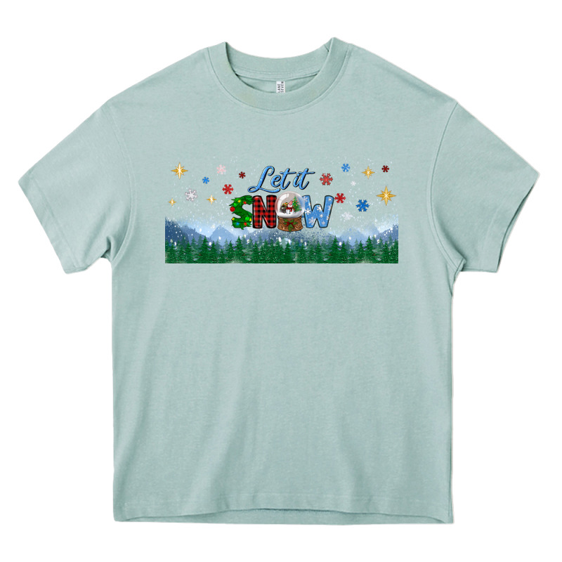 Let It Snow Libbey Glass Heavy Core Tee by BundleAndBundleShop | Teevron