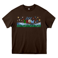 Chocolate Brown let it snow libbey glass Heavy Core Tee - BundleAndBundleShop