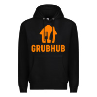 Black Grubhub t-shirt Premium Hoodie - DesigneFamous