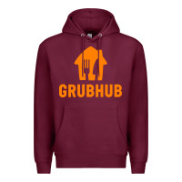 Burgundy Grubhub t-shirt Premium Hoodie - DesigneFamous