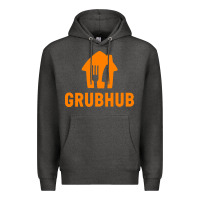 Charcoal Heather Grubhub t-shirt Premium Hoodie - DesigneFamous