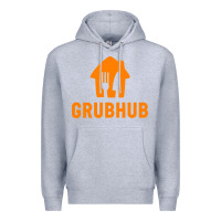 Heather Grey Grubhub t-shirt Premium Hoodie - DesigneFamous