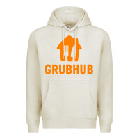 Oatmeal Heather Grubhub t-shirt Premium Hoodie - DesigneFamous