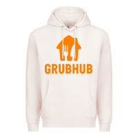 Pale Pink Grubhub t-shirt Premium Hoodie - DesigneFamous