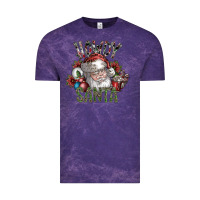 Cloud Purple howdy santa Vintage Tee - SublimationCraftShop