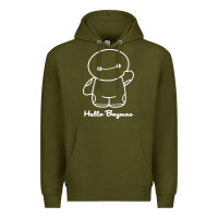 Army Green hello baymax Premium Hoodie - DesigneFamous