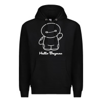 Black hello baymax Premium Hoodie - DesigneFamous