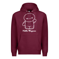 Burgundy hello baymax Premium Hoodie - DesigneFamous