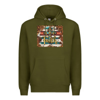 Army Green faith cross mousepad Premium Hoodie - BarkalooDesign