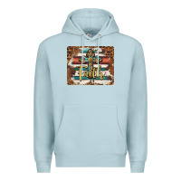 Blue Mist faith cross mousepad Premium Hoodie - BarkalooDesign