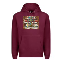 Burgundy faith cross mousepad Premium Hoodie - BarkalooDesign