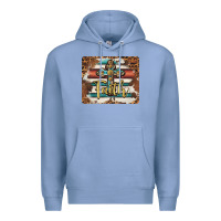Colony Blue faith cross mousepad Premium Hoodie - BarkalooDesign