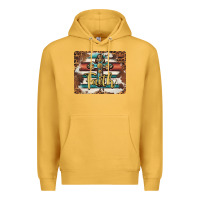 Mustard faith cross mousepad Premium Hoodie - BarkalooDesign