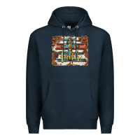 Navy faith cross mousepad Premium Hoodie - BarkalooDesign