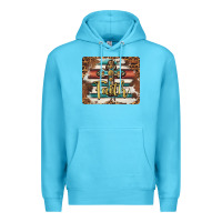 Ocean Blue faith cross mousepad Premium Hoodie - BarkalooDesign