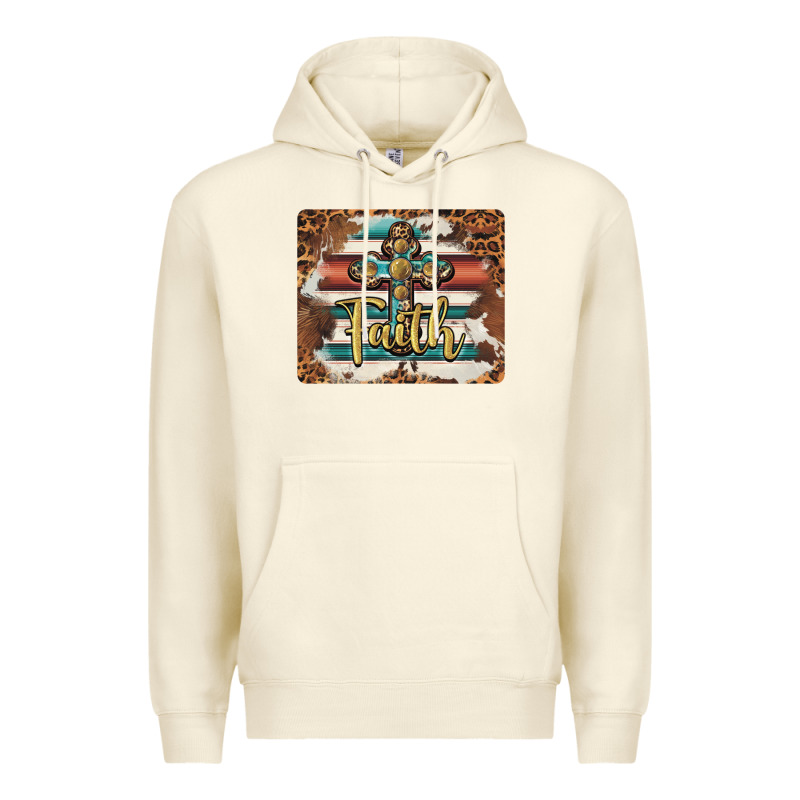 Faith Cross Mousepad Premium Hoodie by BarkalooDesign | Teevron