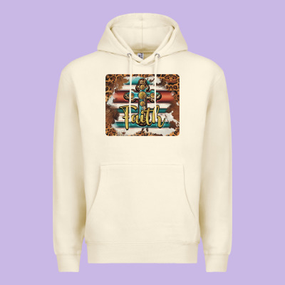 Faith Cross Mousepad Premium Hoodie Designed By Barkaloodesign
