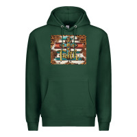 Sports Green faith cross mousepad Premium Hoodie - BarkalooDesign