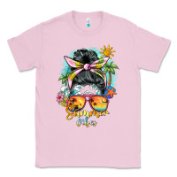 Bubblegum Pink summer vibes messy bun Classic Tee - BarkalooDesign