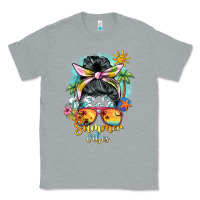 Heather Grey summer vibes messy bun Classic Tee - BarkalooDesign