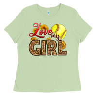 Matcha Love My Girl Softball Ladies Tee - LillyAllenDesigns
