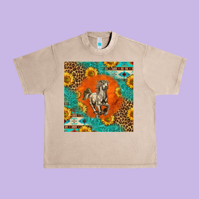 Western Percheron Horse Urban Heavy Tee Designed By Lillyallendesigns