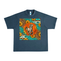 Midnight Navy western percheron horse Urban Heavy Tee - LillyAllenDesigns
