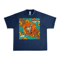 Navy western percheron horse Urban Heavy Tee - LillyAllenDesigns