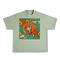 Oil Green western percheron horse Urban Heavy Tee - LillyAllenDesigns