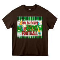 Chocolate Brown on sunday we watch football tumbler Heavy Core Tee - BundleAndBundleShop