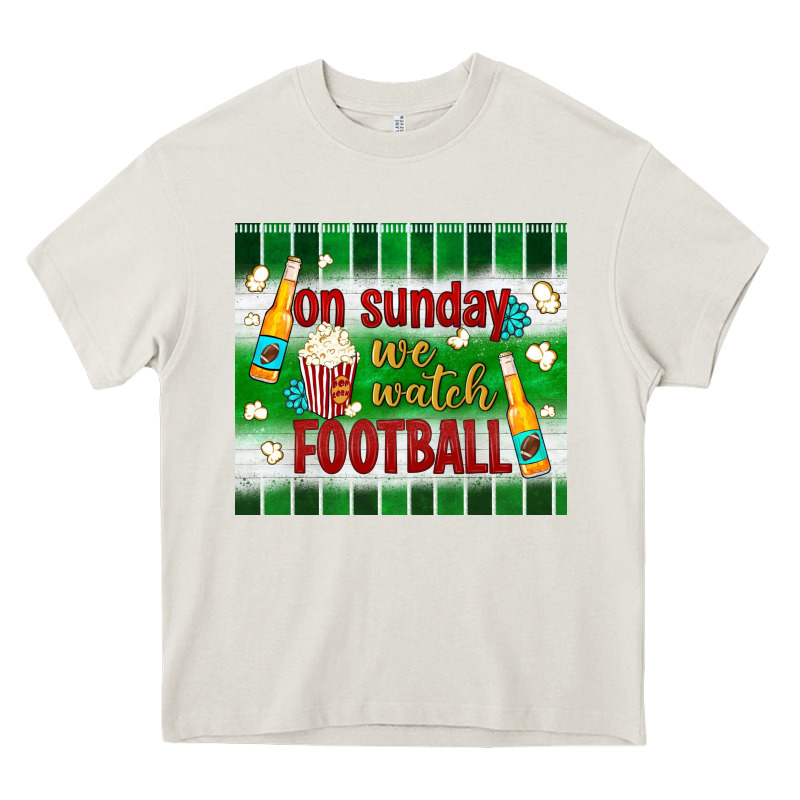 On Sunday We Watch Football Tumbler Heavy Core Tee by BundleAndBundleShop | Teevron
