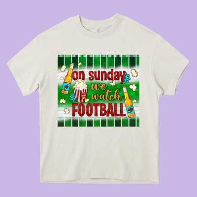 On Sunday We Watch Football Tumbler Heavy Core Tee Designed By Bundleandbundleshop