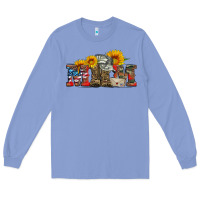 Colony Blue mom boots hat and sunflower Long Sleeve Tee - Artiststas