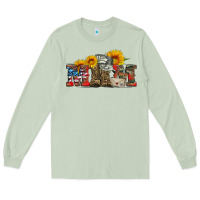 Matcha mom boots hat and sunflower Long Sleeve Tee - Artiststas