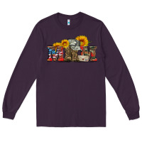 Plum mom boots hat and sunflower Long Sleeve Tee - Artiststas