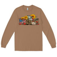 Toasted Coconut mom boots hat and sunflower Long Sleeve Tee - Artiststas