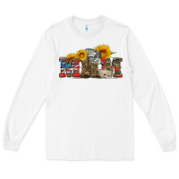 White mom boots hat and sunflower Long Sleeve Tee - Artiststas