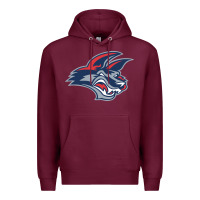 Burgundy elmira j4ckals Premium Hoodie - DesigneFamous