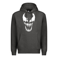 Charcoal Heather venom classic Premium Hoodie - DesigneFamous