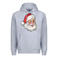 Heather Grey santa Premium Hoodie - RanaPortraitStore