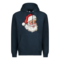 Navy santa Premium Hoodie - RanaPortraitStore