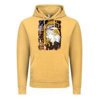 Vintage Mustard american mullet   eagle Vintage Hoodie - BarkalooDesign