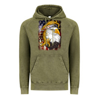 Vintage Olive american mullet   eagle Vintage Hoodie - BarkalooDesign