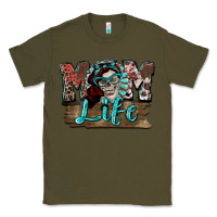 Army Green Mom life skull Mother's Day Classic Tee - FaDigitalArtStudio
